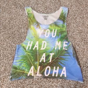 ALOHA Summer Tropical Graphic Tank Tee